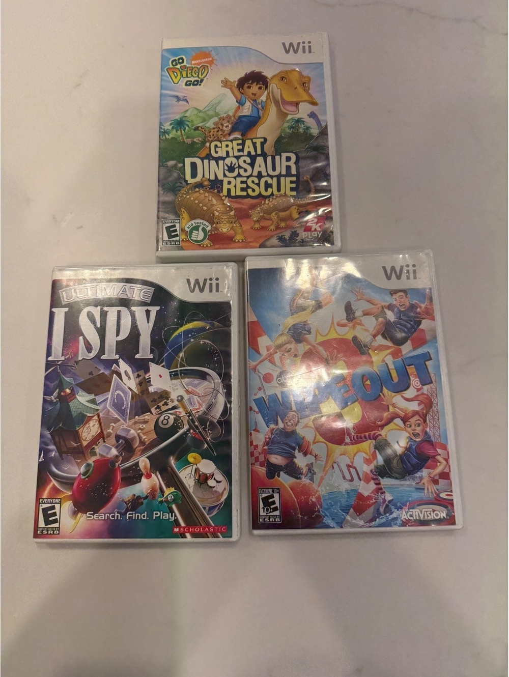 Wii Game Bundle: Great Dinosaur Rescue, Ultimate I Spy, Wipeout 2